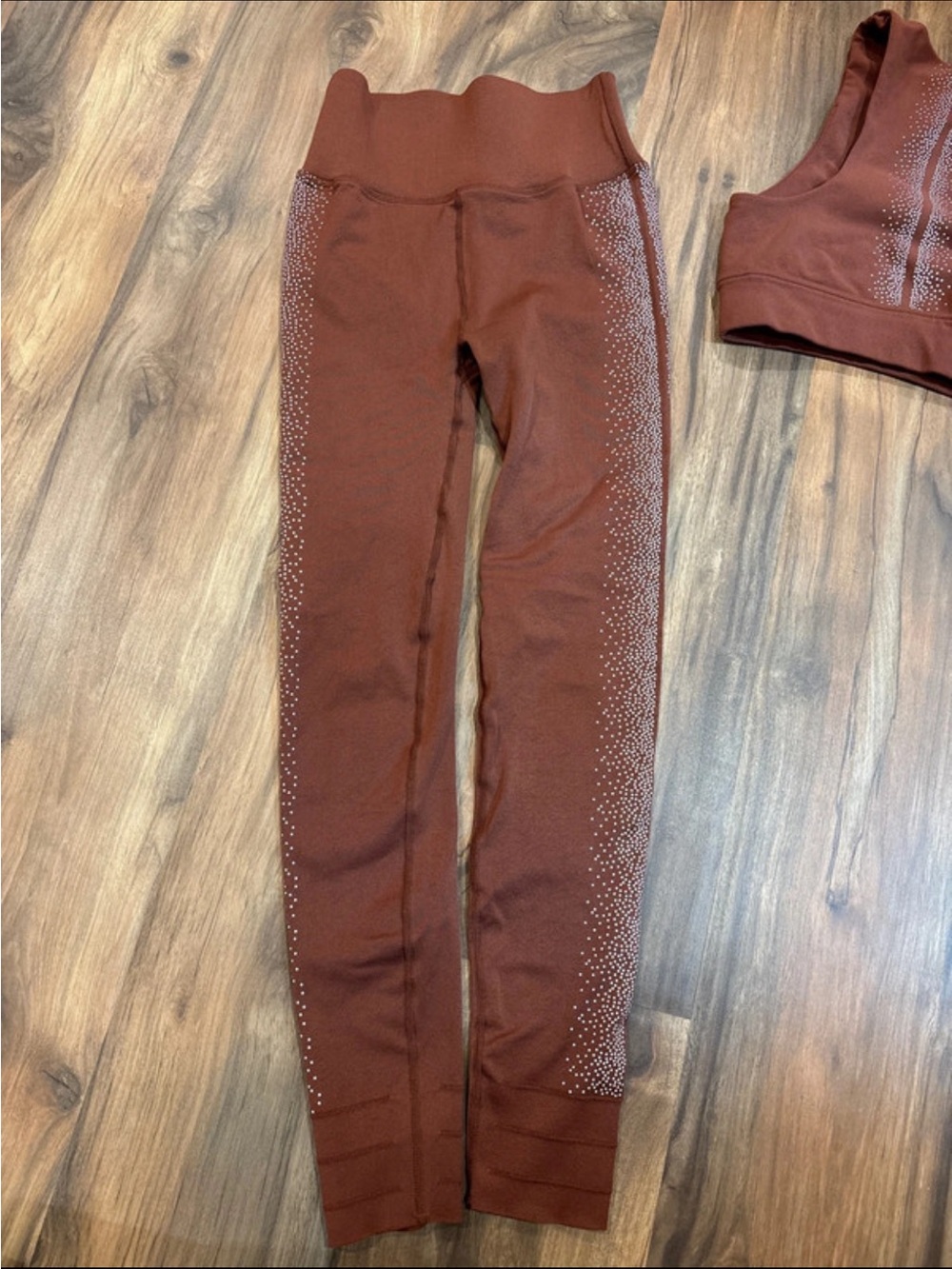 Sculpknit Fabletics Brown Workout Set - Picture 3 of 6